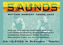 Flyer SAUNDS-Konzert 2003